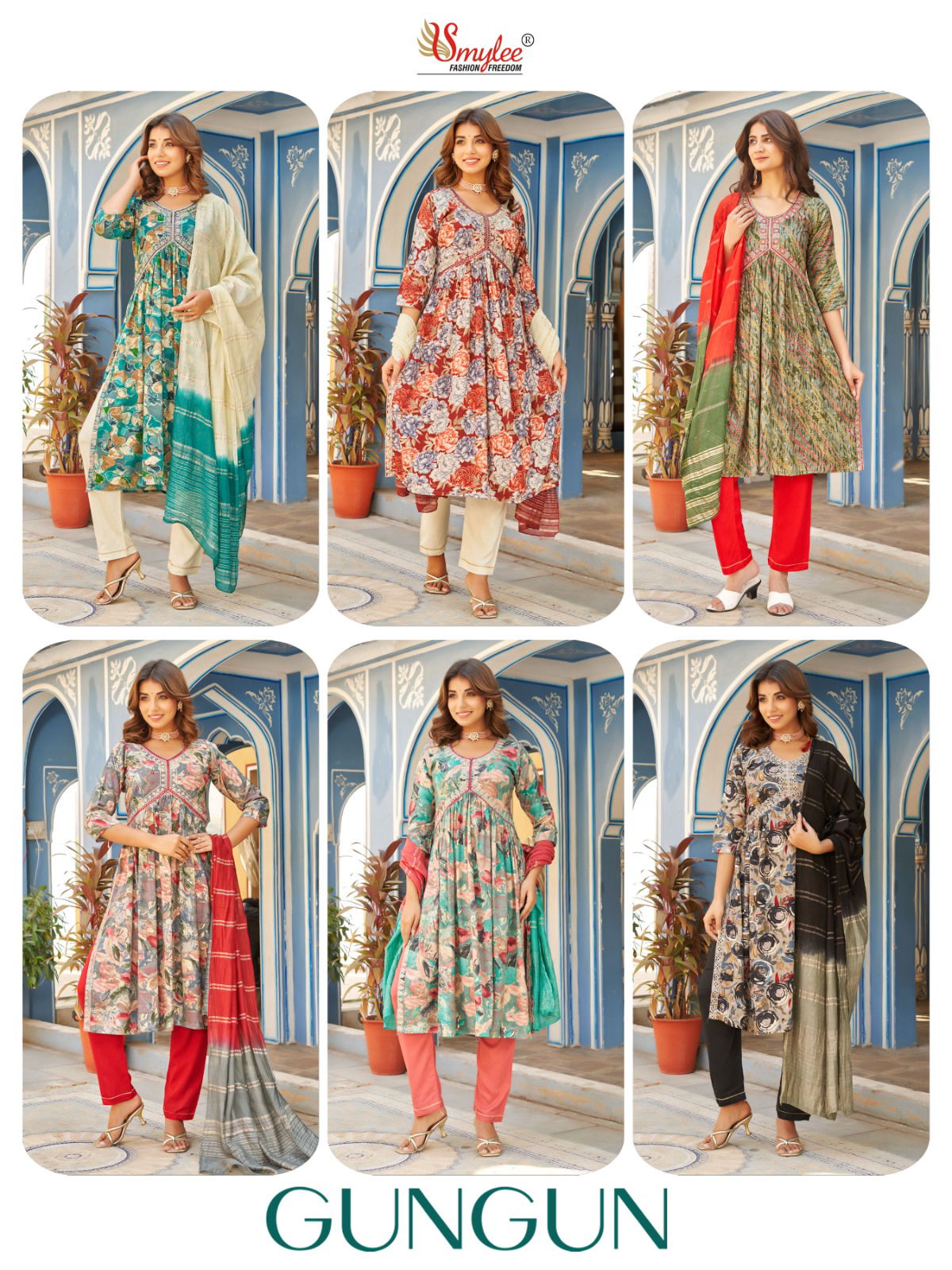 Gun Gun By Rung Rayon Alia Cut Kurti With Bottom Dupatta Wholesalers In Delhi
